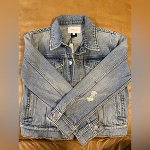 NWT CURRENT/ELLIOTT Distressed Denim Jacket (1/Small)